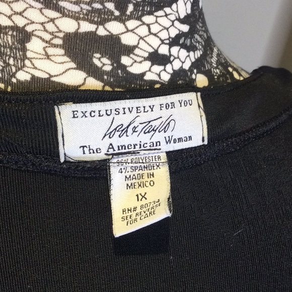 GUC Lord & Taylor Black Cardigan, 1X - Picture 7 of 7